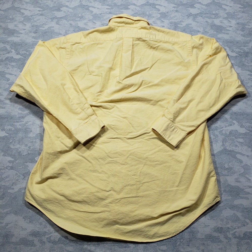 Ralph Lauren Shirt Mens 16-34 Yellow Yarmouth Flesh Pony Button Down Long Sleeve - Picture 8 of 12